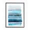 Stupell Industries Blue &#x26; Gray Ombre Abstract Lines Wall Art in Black Frame